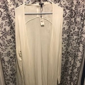 Express Long White Kimono/Cardigan
